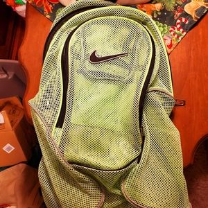 green mesh backpack